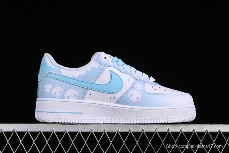 Nike Air Force 1 Low Witch Collaboration Custom Leather Sneakers with Full-Length Air Cushion - CW2288-111