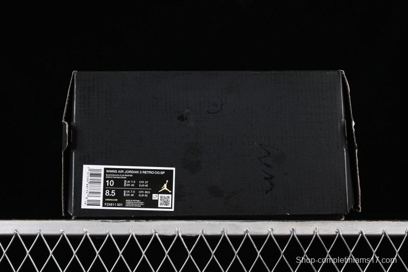 Nike A Ma Maniere x Air Jordan 3 Retro Black Sneakers - FZ4811-001