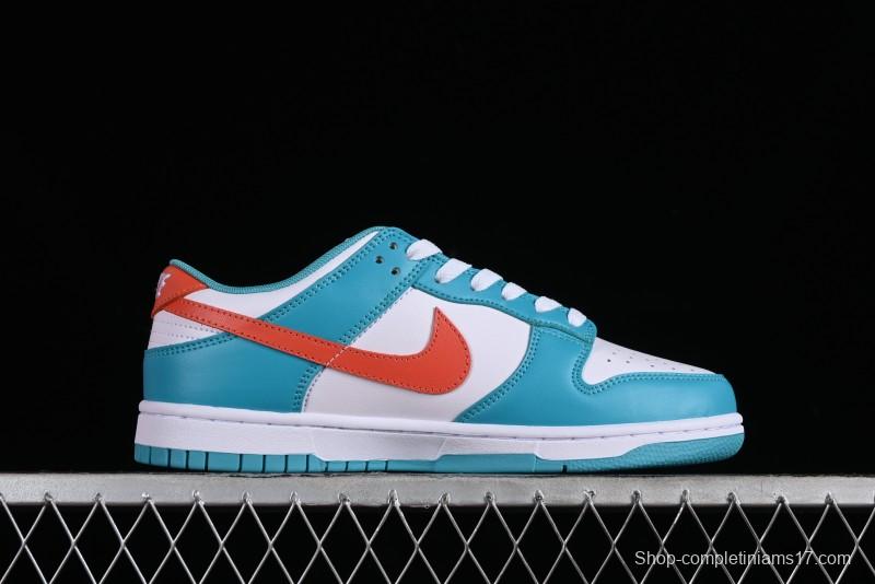 Nike SB Dunk Low Casual Skate Shoes in White Green Orange - DV0833-102
