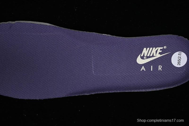 Stussy x Nike Air Force 1 '07 Low Retro Casual Sneakers with Reflective Military Purple - UN1635-222