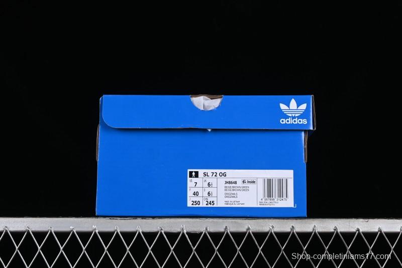 Adidas Originals SL 72 Retro Running Shoes with Ecotex Tongue and EVA Midsole - JH8648