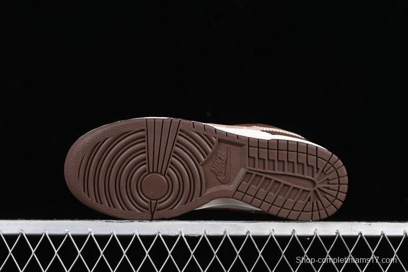 Nike Dunk Low SB White Brown Plaid Casual Skate Shoes - FV3653-191