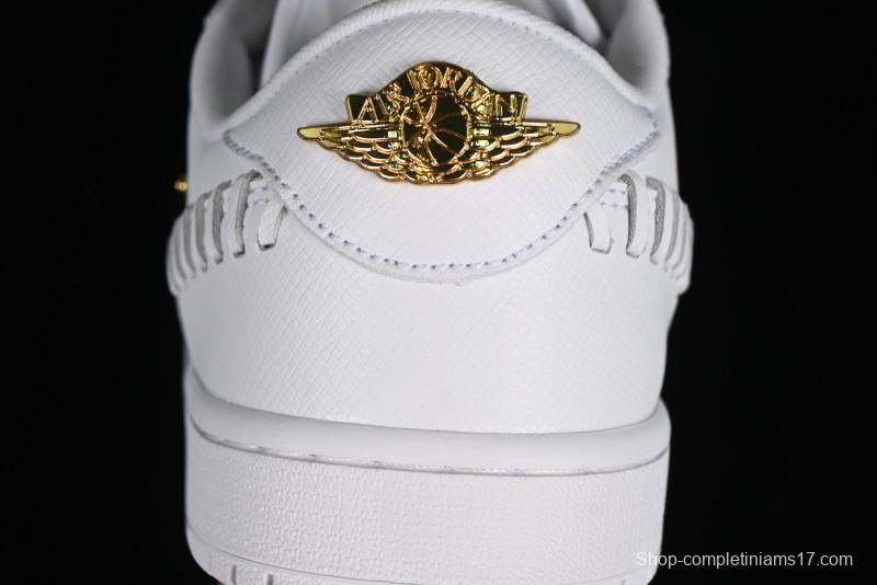 Nike Air Jordan 1 Low Method of Make Casual Sneakers in White Gold - FN5032-100