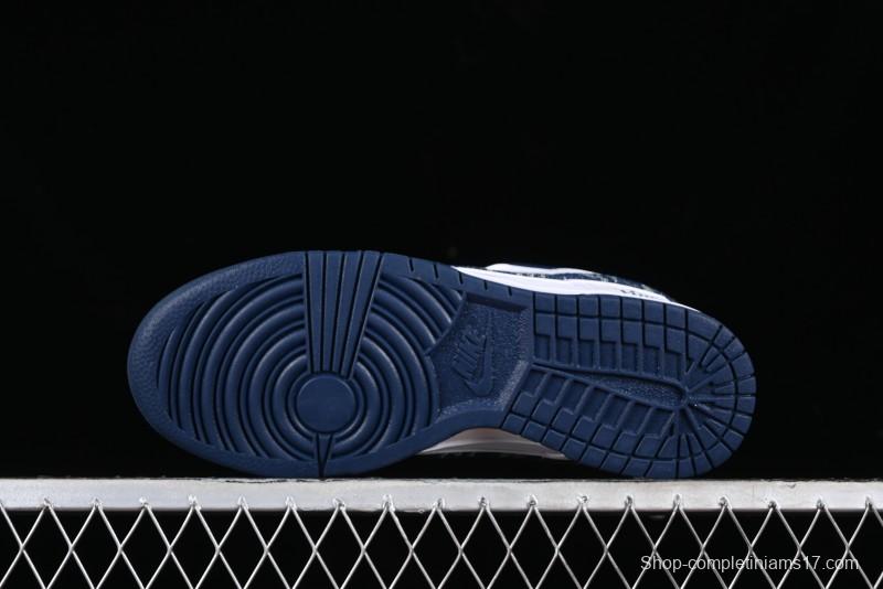 Nike SB Dunk Low LV Collaboration - Blue Midnight Elite Custom Low-Top Casual Skate Shoes - DD1391-122
