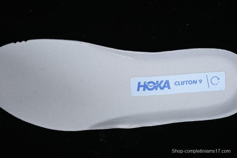 HOKA ONE ONE Clifton 9 Lightweight Knit Mesh Running Shoes with Enhanced Cushioning - 1127896 EHR