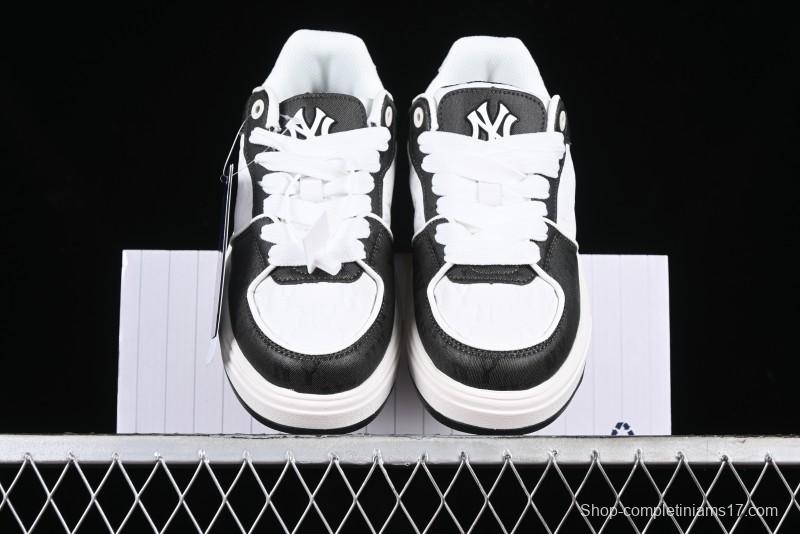 MLB NY Yankees Chunky Liner Classic Monogram Lightweight Platform Sneakers with 6cm Height Boost - 3ASXCMN4N50BKS