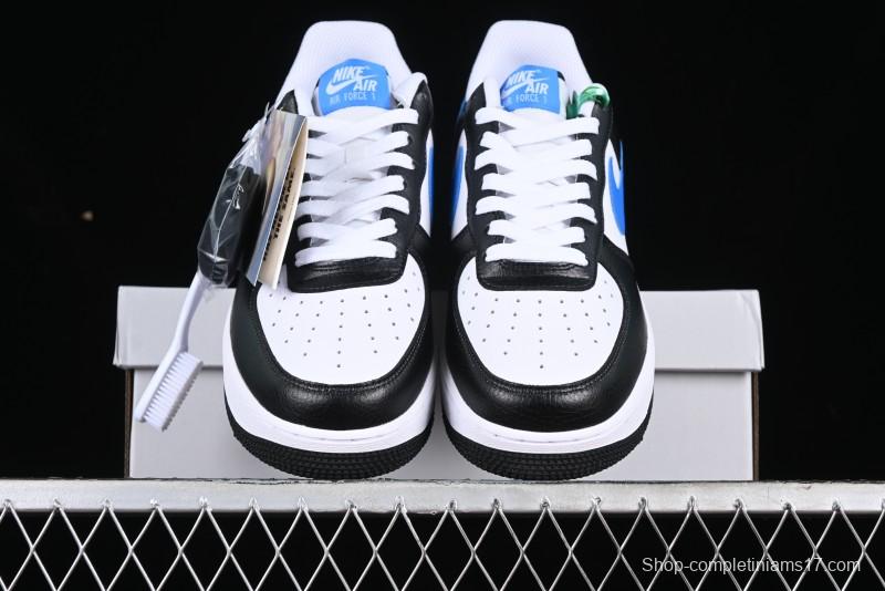 Nike Air Force 1 '07 Low White Black Blue Color Block Casual Sneakers - FN8008-001