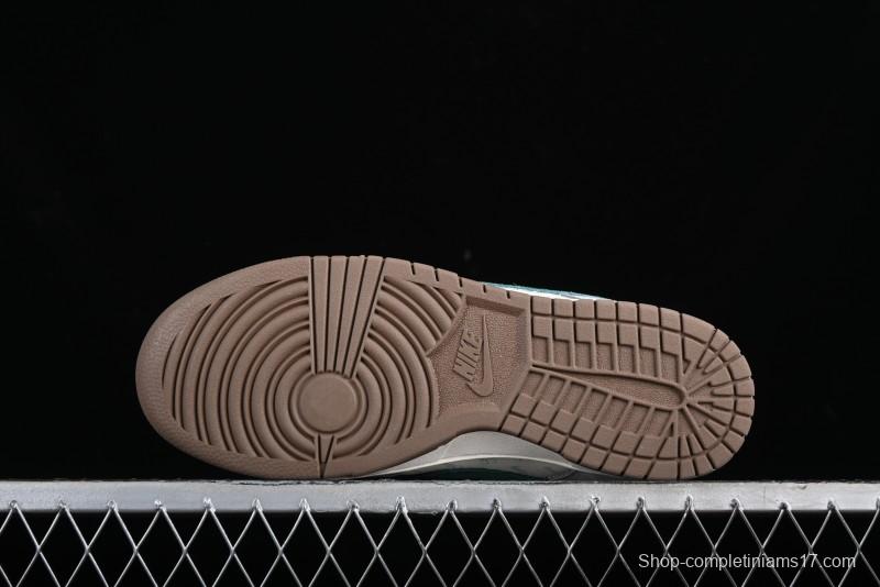 Nike SB Dunk Low Stussy Collaboration - Grey Green Pig Anniversary High-End Custom Low-Top Casual Skate Shoes - CF3688-007