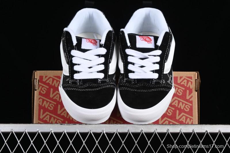 Vans Knu-Skool Premium Custom Denim Monogram Slip-On Shoes - VN0009QC6BT