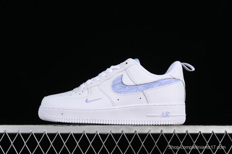Nike Air Force 1 '07 Low Hazy Purple Casual Sneakers with Full-Length Air Solo Cushion - FB8971-800