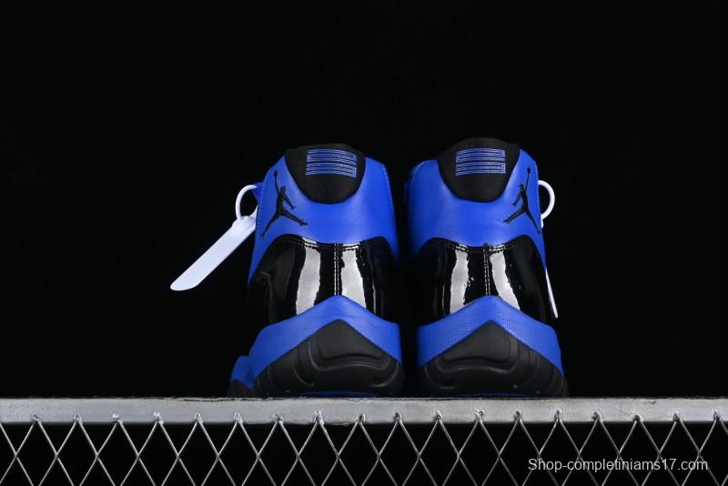 Nike Air Jordan 11 Retro High Top Basketball Shoes in Black and Blue - CT8012-400