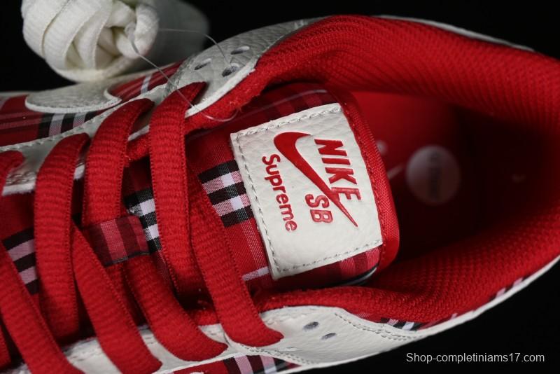 Nike SB Dunk Low Supreme - Plaid Colorway Low-Top Casual Skateboarding Shoes - SU1853-512