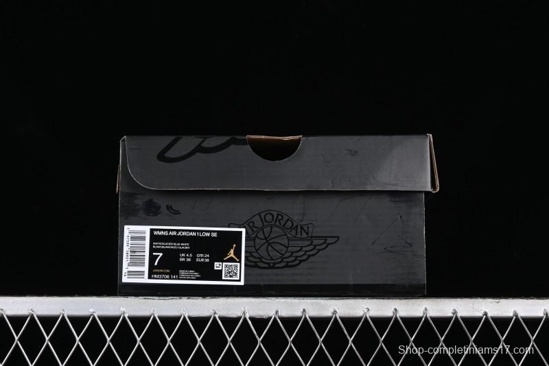 Nike Air Jordan 1 Low "White/Pink Foam/Glacier Blue" Casual Sneakers - HM3706-141