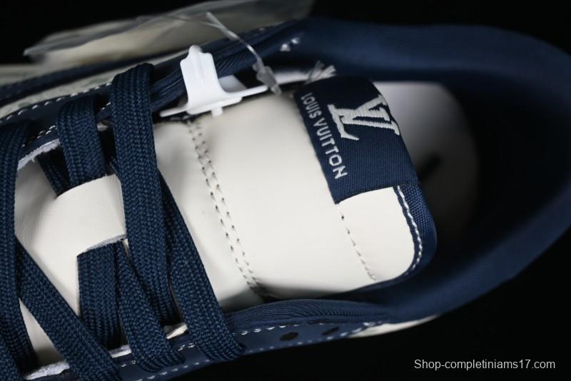 Nike Travis Scott x Fragment Design x Air Jordan 1 Low OG SP AJ1 LV Collaboration Deep Blue Low-top Casual Sneakers - LX1988-103