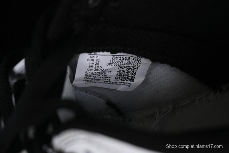 Nike Supreme x Nike SB Dunk Low Collaboration - Classic White Black Anniversary High-End Custom Low-Top Casual Skate Shoes - DY1503-100