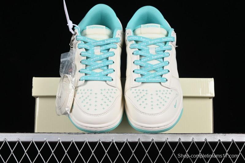 Nike SB Dunk Low Supreme Collaboration - Wheat Green Canvas Anniversary High-End Custom Low-Top Casual Skate Shoes - BB6698-512