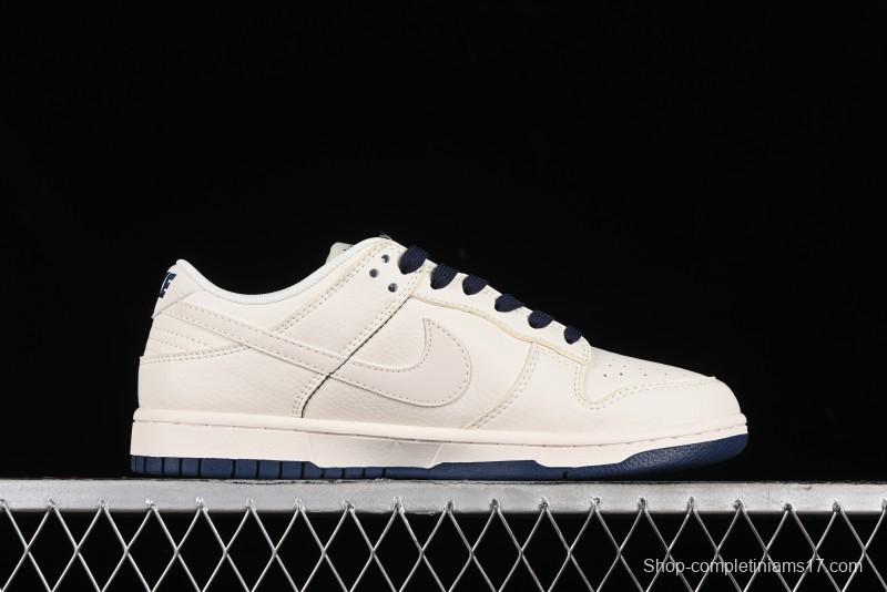 Nike SB Dunk Low Stussy Collaboration - Off White Floral Swoosh Anniversary High-End Custom Low-Top Casual Skate Shoes - XY1688-001