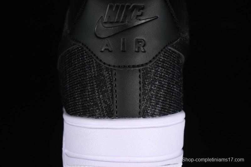 Nike Air Force 1 '07 Low 2.0 Black Flyknit Casual Sneakers - CI0051-300