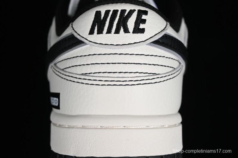 Nike SB Dunk Low UN Collaboration - Beige Black Swoosh Anniversary High-End Custom Low-Top Casual Skate Shoes - FC1688-139