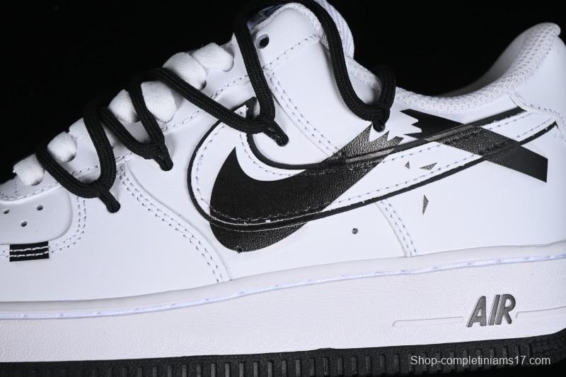 Nike Air Force 1 '07 Low Anime Theme Custom Swoosh Strap Low-Top Casual Sneakers - ZH0316-026