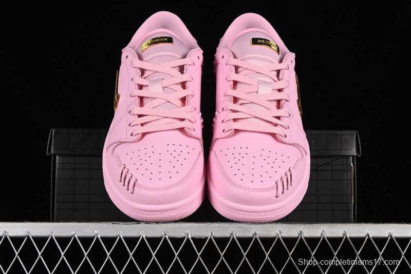 Nike Air Jordan 1 Low "Method of Make" Casual Sneakers with Woven Detailing - FN5032-600