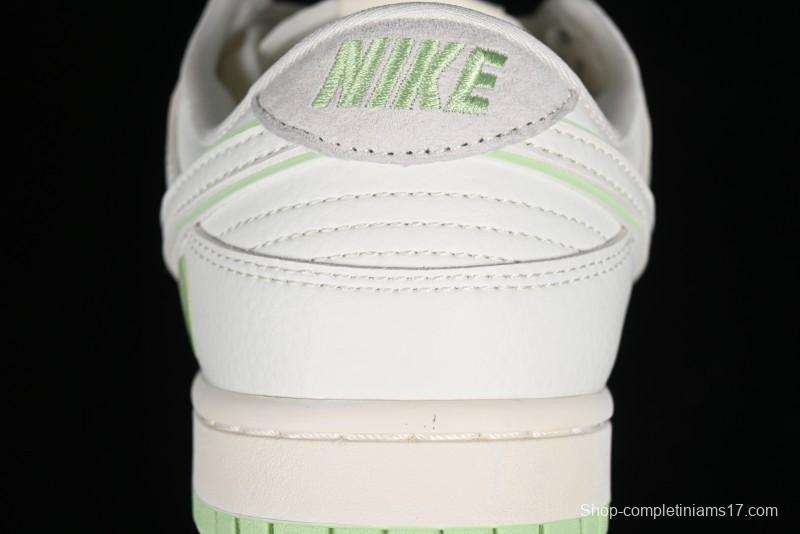 Nike SB Dunk Low Bape Collaboration - Apple Green Anniversary High-End Custom Low-Top Casual Skate Shoes - CF3688-010