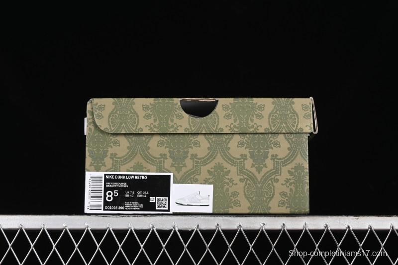 Nike SB Dunk Low Gucci Collaboration - Beige with Yellow Swoosh Anniversary High-End Custom Low-Top Casual Sneakers - DQ1098-390