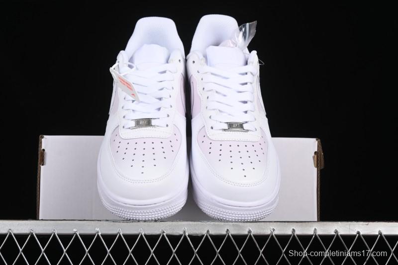 Nike Air Force 1 '07 Low Casual Sneakers with Anime-inspired White Pink Purple Spray Paint Design - CW2288-111