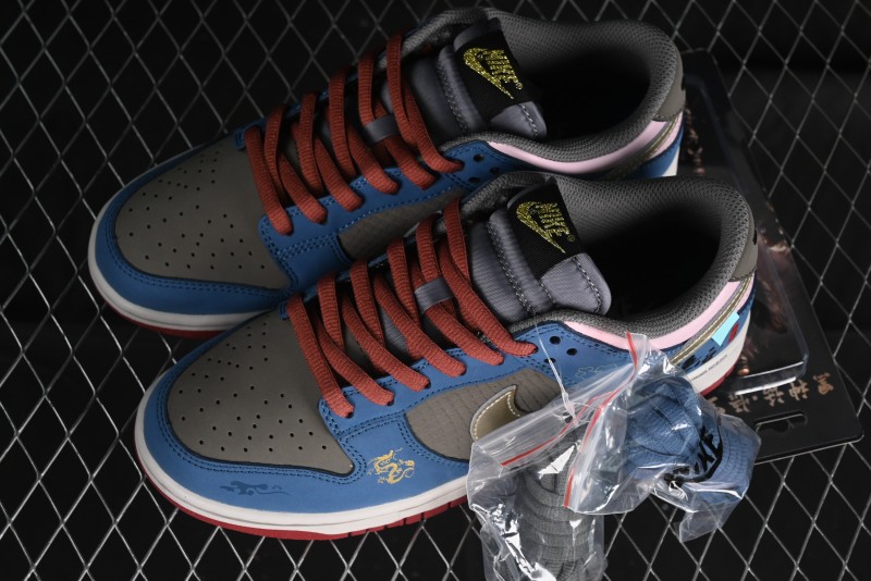 Nike Dunk Low Retro Deconstructed Casual Sneakers with Cloud and Dragon Patterns Inspired by Black Myth: Wukong Game - DV2433-109