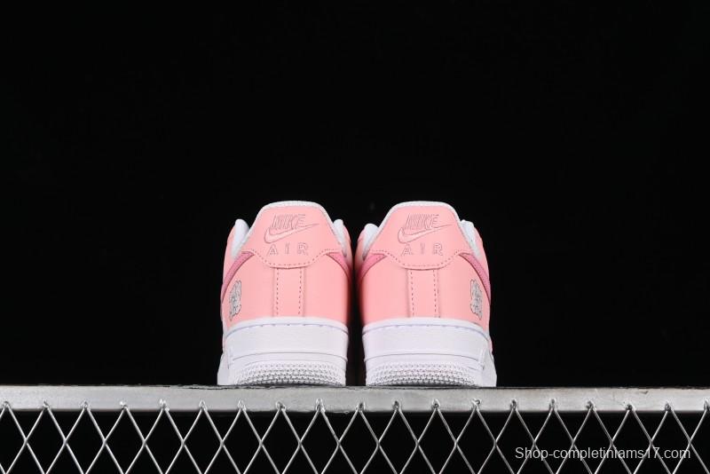 Nike Air Force 1'07 Low Casual Sneakers with Cuddle Bear Design - YY2024-762