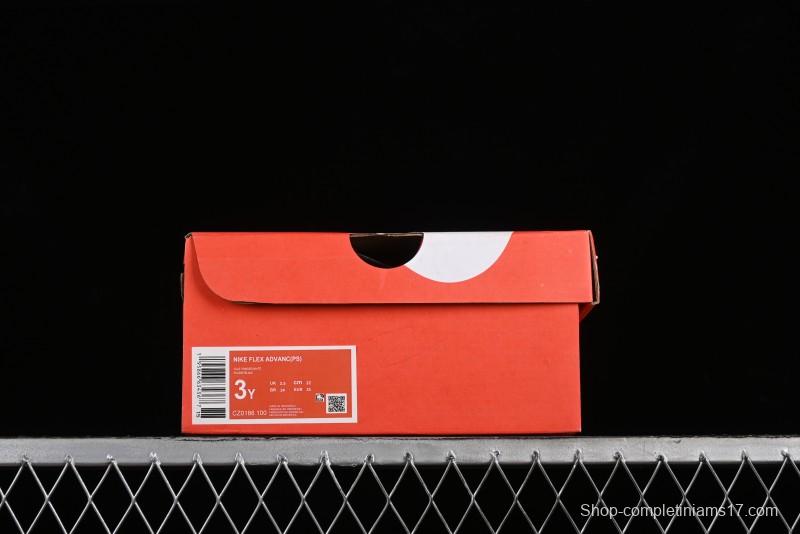 Nike Flex Advance Hook and Loop Breathable Soft Lightweight Kids Shoes - CZ0186-100