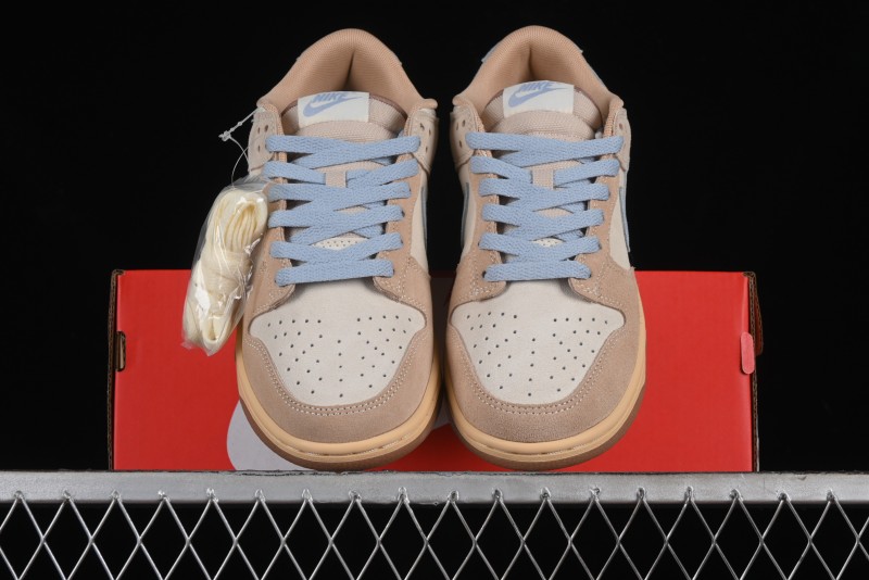 Nike Dunk Low SB Sanddrift Blue Vintage Suede and Light Blue Accent Casual Skate Shoes - HF0106-100