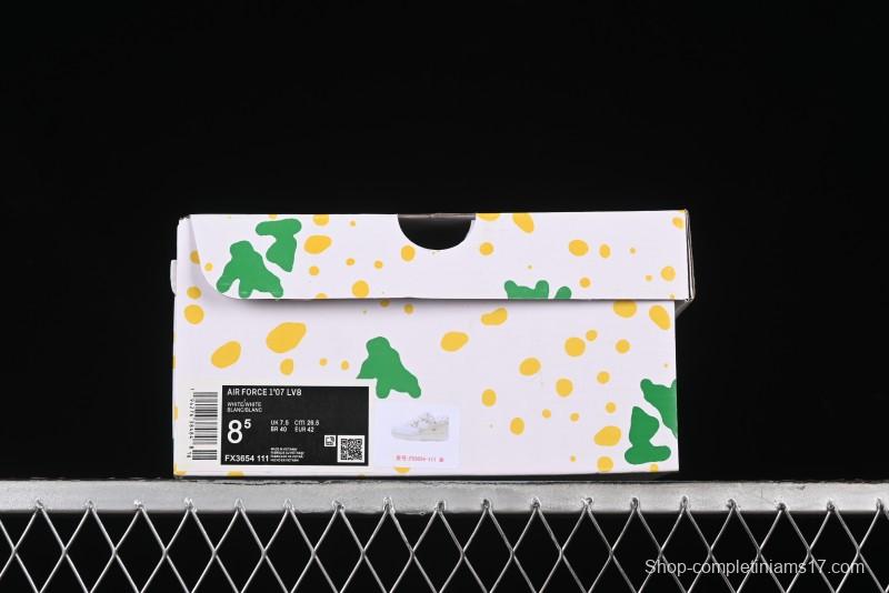 Nike Air Force 1 '07 Low Beige Deconstructed Swoosh Casual Sneakers - FX3654-111