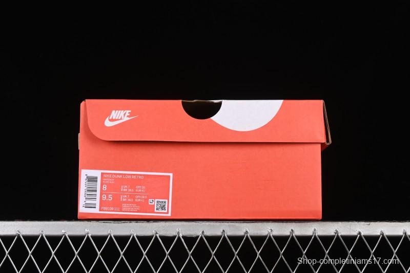 Nike Dunk Low SB Skateboarding Shoes in Black/White/Gold Colorway - FB9109-111