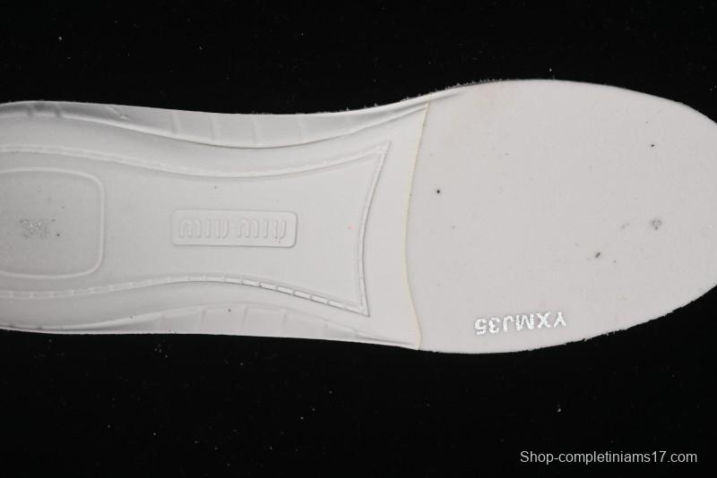 Miu Miu x New Balance 530 Low-Top Retro Running Shoes with Deconstructed Design - 38165