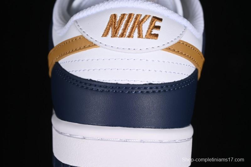 Nike Dunk Low SB Skateboarding Shoes in Black/White/Gold Colorway - FB9109-111