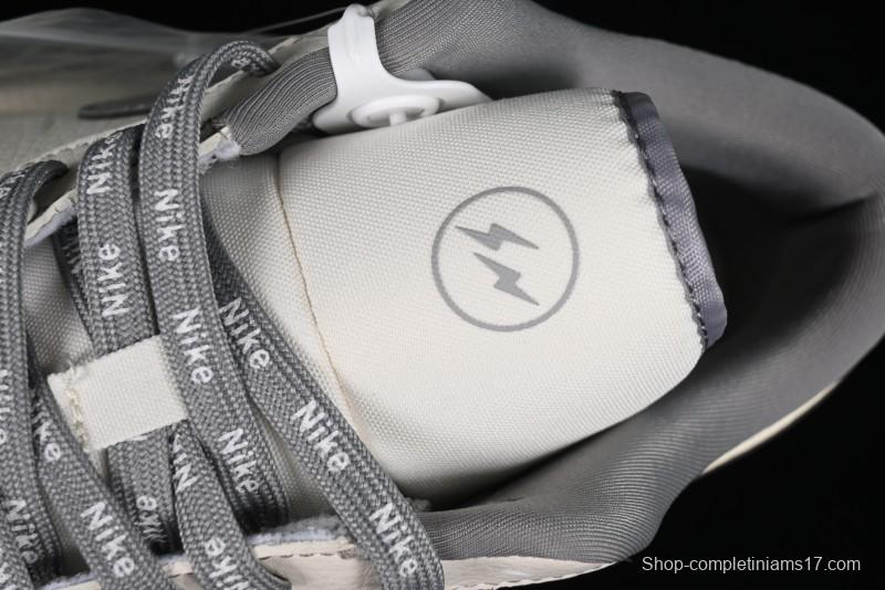 Nike Air Jordan 1 Low AJ1 Lightning Collaboration - Off White Grey Anniversary Custom Edition Low-Top Casual Sneakers - CF3688-020