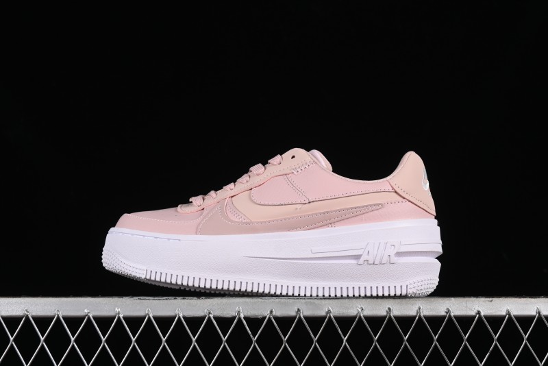 Nike Air Force 1 PLT Low-Top Casual Sneakers with Speed-Inspired Swoosh Design - DJ9946-602