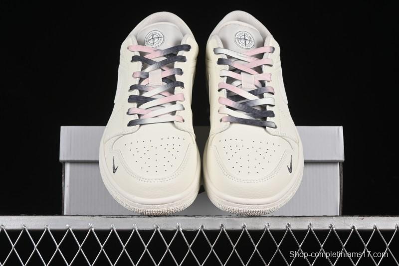 Nike Air Jordan 1 Low Retro Basketball Shoes Stone Island Collaboration - DC2024-025