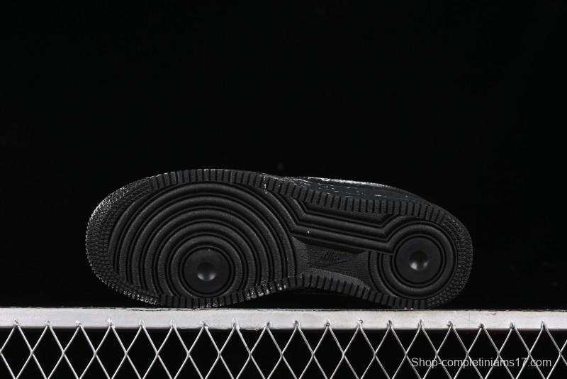 Nike Air Force 1 '07 Low Graffiti Black Silver Anime Hand-Painted Casual Sneakers - CW2288-012