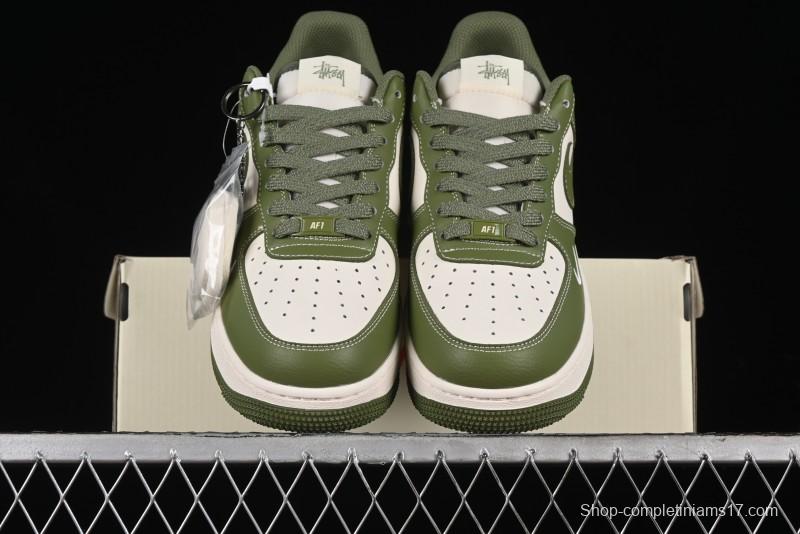 Nike Air Force 1 '07 Low Stussy Collaboration - Lotus Green Low-Top Casual Sneakers - BB5353-515