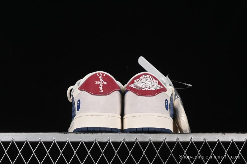 Nike Travis Scott x Fragment Design x Air Jordan 1 Low OG SP AJ1 Bape Collaboration - SJ0086-133
