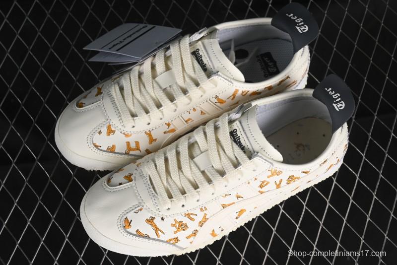 Onitsuka Tiger Mexico 66 Low-Top Leisure Running Shoes with Full-Grain Leather Upper - 1183B785-100