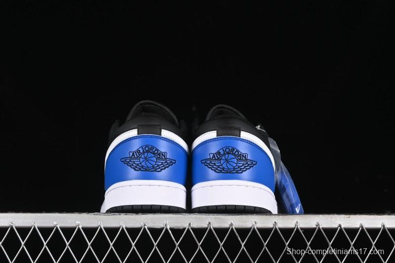 Nike Air Jordan 1 Low Retro Basketball Shoes in Black/Blue - 553558-042