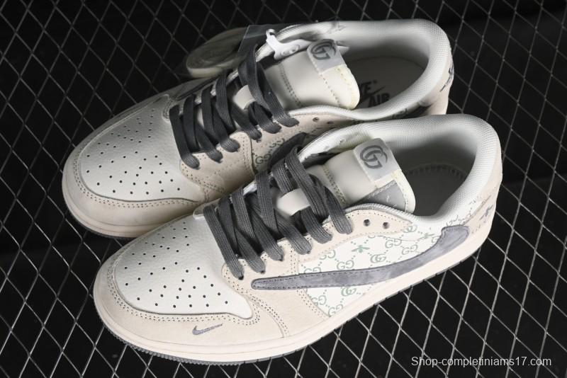 Nike Travis Scott x Fragment Design x Air Jordan 1 Low OG SP AJ1 Retro Sneakers - SJ2068-107