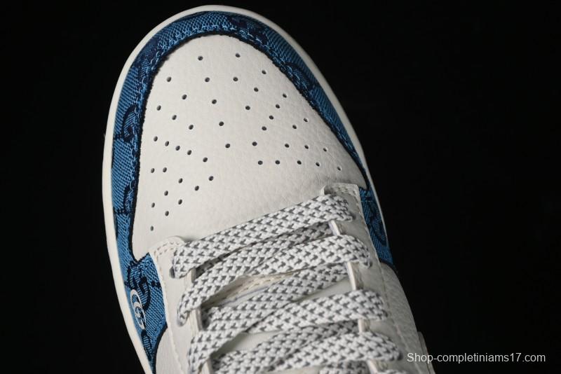 Nike SB Dunk Low Gucci Collaboration - Royal Blue Anniversary High-End Custom Low-Top Casual Sneakers CF3688-002