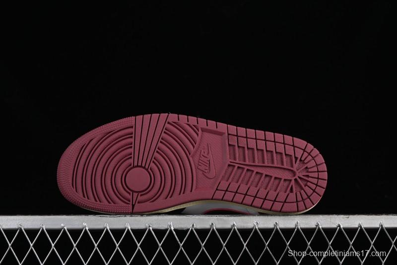 Nike Air Jordan 1 Mid AJ1 Snake Print Black Red Toe Mid-Top Basketball Shoes - FQ7818-101