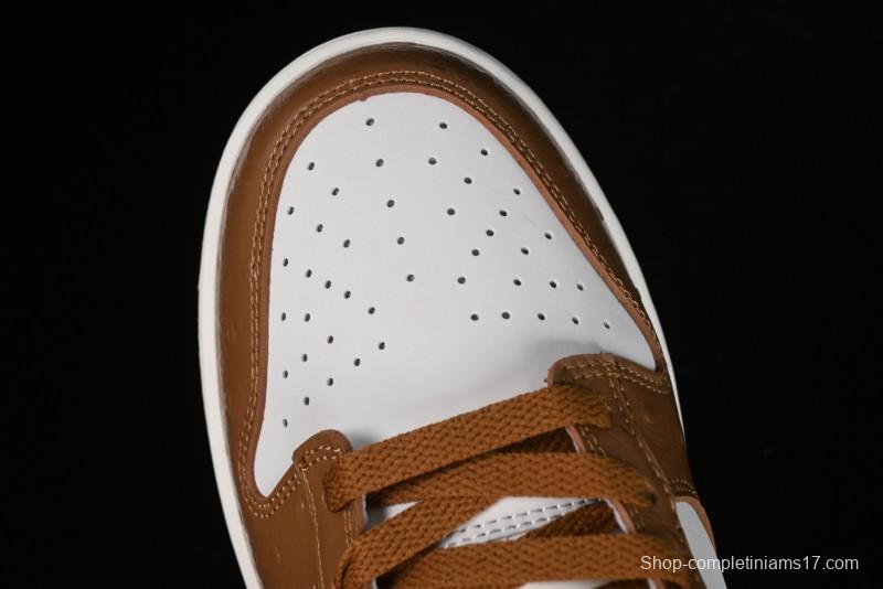 Nike Dunk Low LX SB Casual Skate Shoes in Brown Ostrich - FJ2260-001