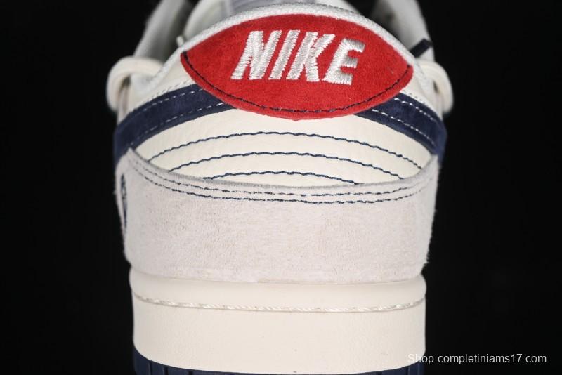 Nike SB Dunk Low BAPE Collaboration - Strap Blue Swoosh Anniversary Customized Low-Top Casual Sneakers SJ2068-298