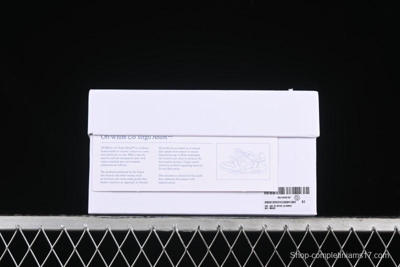 Off-White Out Of Office Low-Top Fashion Sneakers in White Black - AJD4